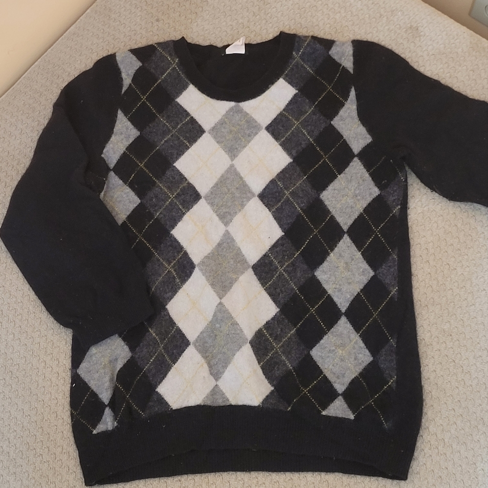 J-Crew L Argyle Sweater